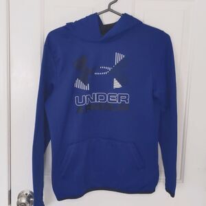 Under Armour Boys Dry Fit Pullover Sweatshirt- Blue Size M